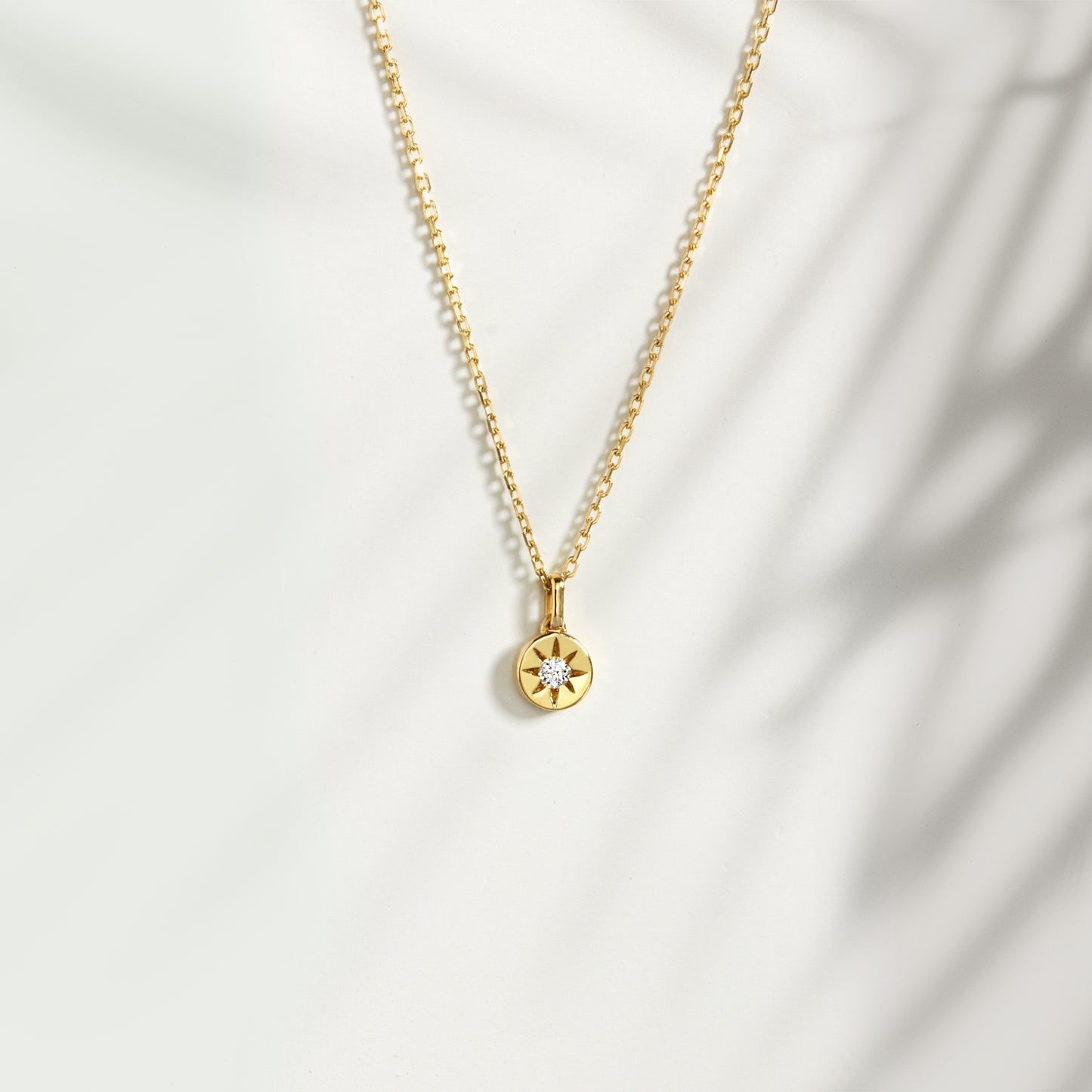 Diamond Coin Star Necklace