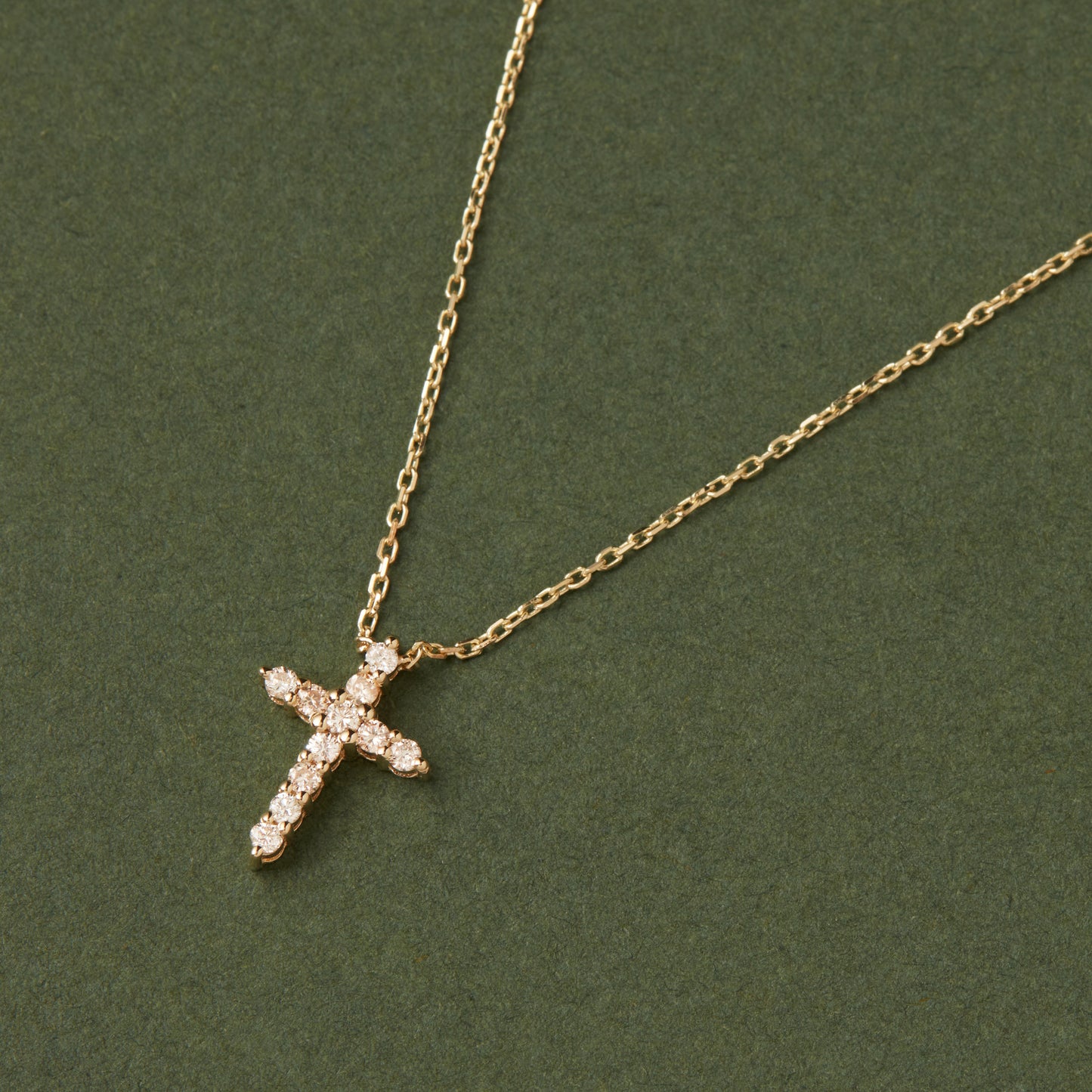 Diamond Small Cross Necklace