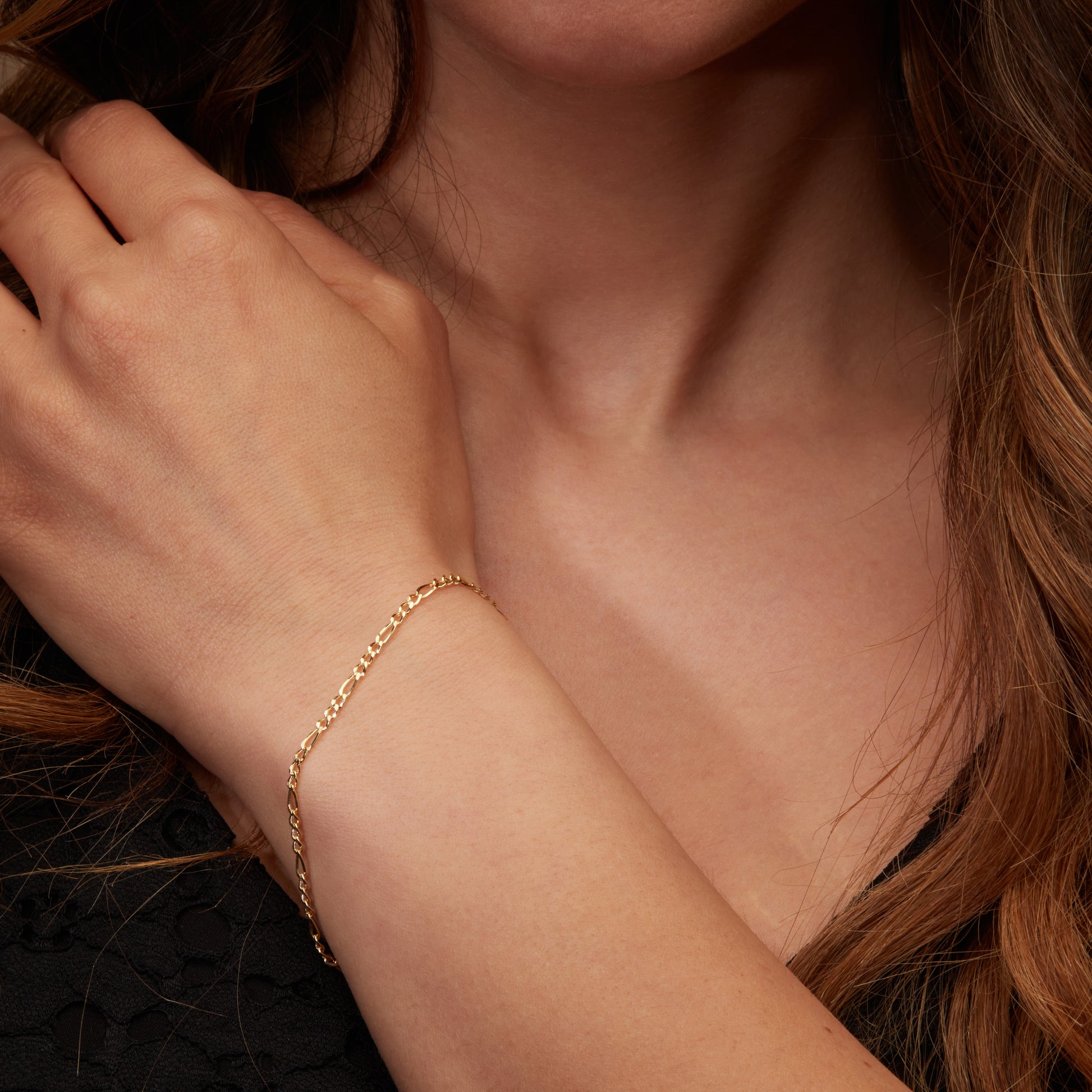 14k solid gold chain, 14k gold chain, solid gold chain, solid gold bracelet, classic gold chain, 14k gold bracelet, figaro gold chain, 14k figaro chain, 14k gold curb chain, gold link chain, link chain bracelet, stackable bracelet, gold bracelet women, 