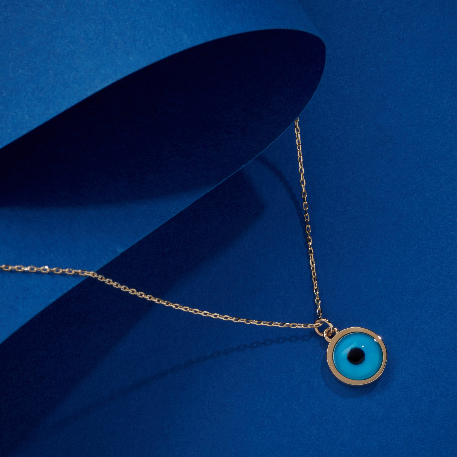 protection necklace, evil eye necklace, evil eye jewelry, solid gold pendant, solid gold necklace, 14k gold necklace, solid gold evil eye, blue gold evil eye, 14k round evil eye, evil eye pendant, dainty gold jewelry, gold necklace womens, kabbalah necklace, 