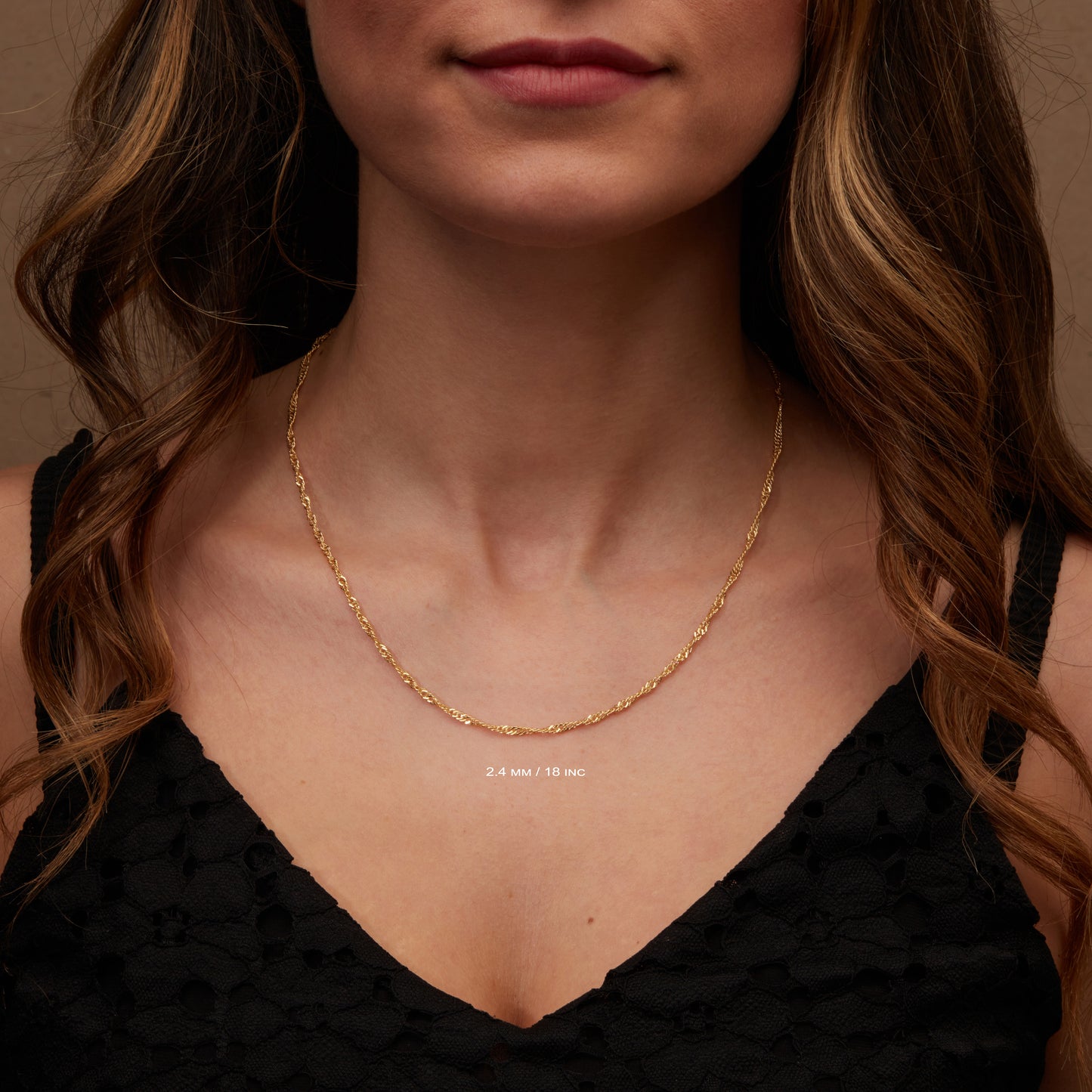 14k solid gold chain, 14k gold chain, solid gold chain, solid gold necklace, minimalist chain, 14k gold necklace, gold rope chain, gold singapore chain, 14k singapore chain, twisted gold chain, everyday necklace, layered necklace, gold necklace women, 