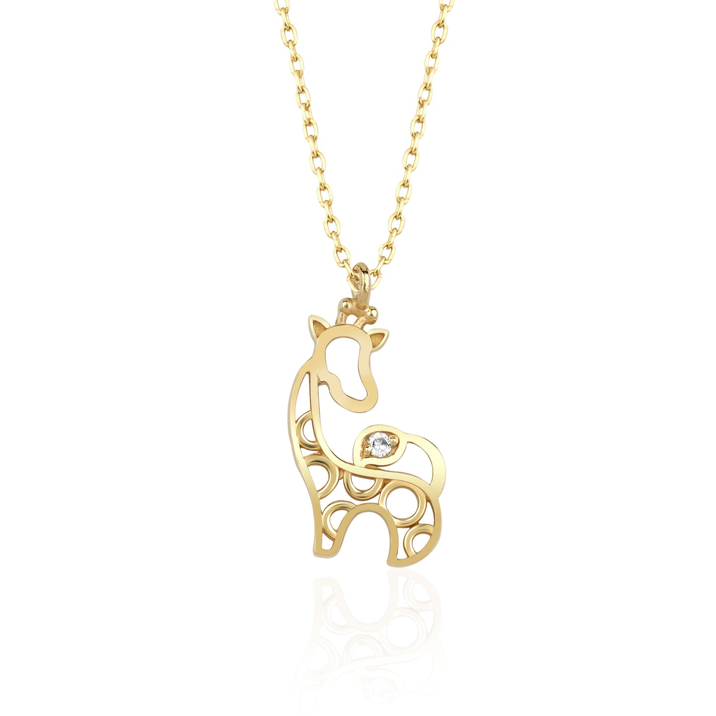 Diamond Giraffe Necklace