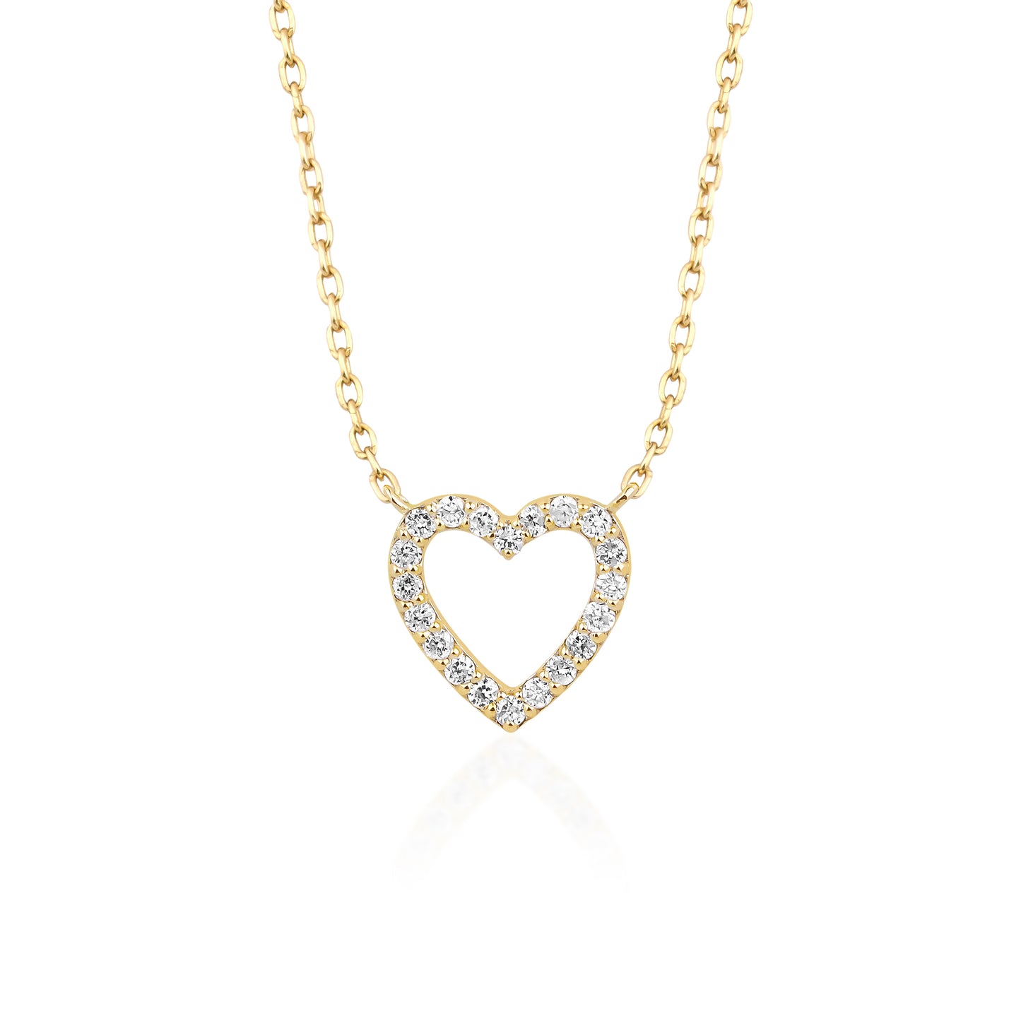 Diamond Open Heart Necklace