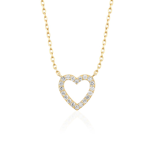 Diamond Open Heart Necklace