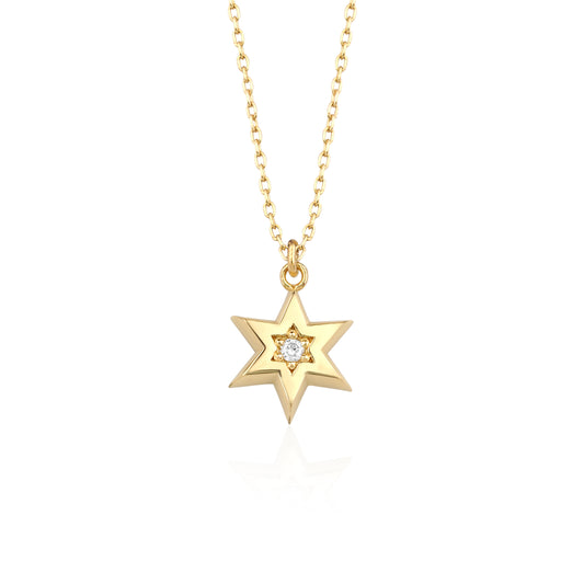 Diamond David Star Necklace