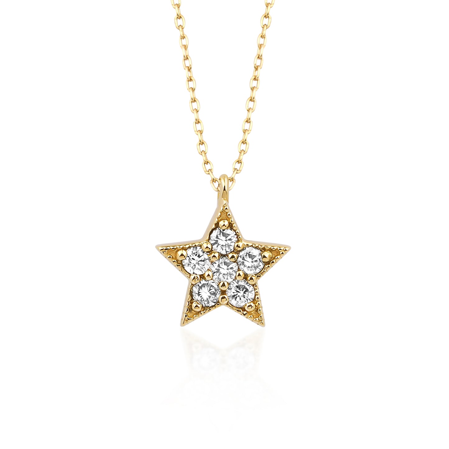 Diamond Two-Sided Star Necklace