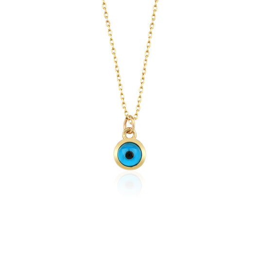 Small Round Evil Eye Necklace