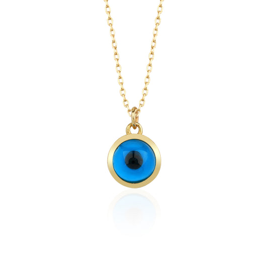 Medium Round Evil Eye Necklace