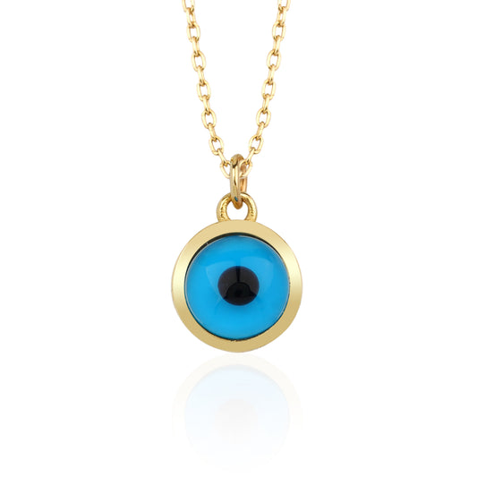 Large Round Evil Eye Necklace