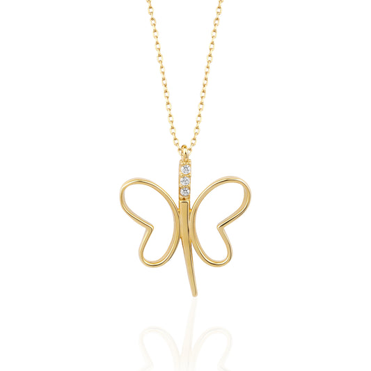 Open Butterfly Necklace