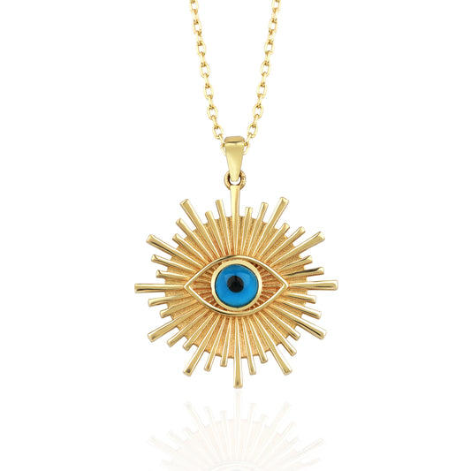 Sun Evil Eye Necklace