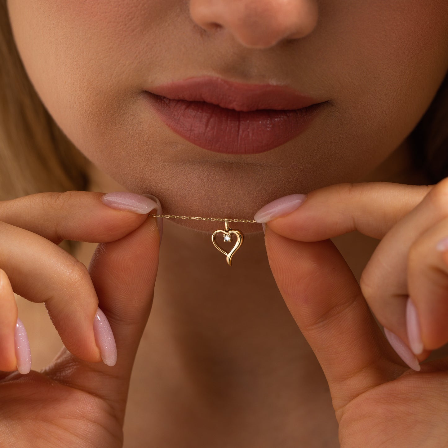 Diamond Dainty Heart Necklace