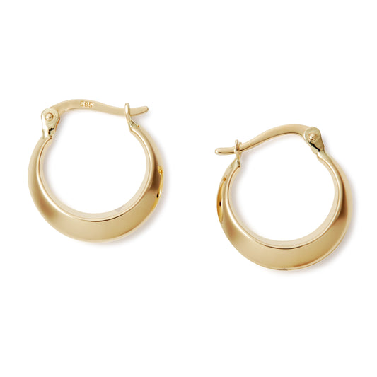 Thin Moon Hoop Earrings