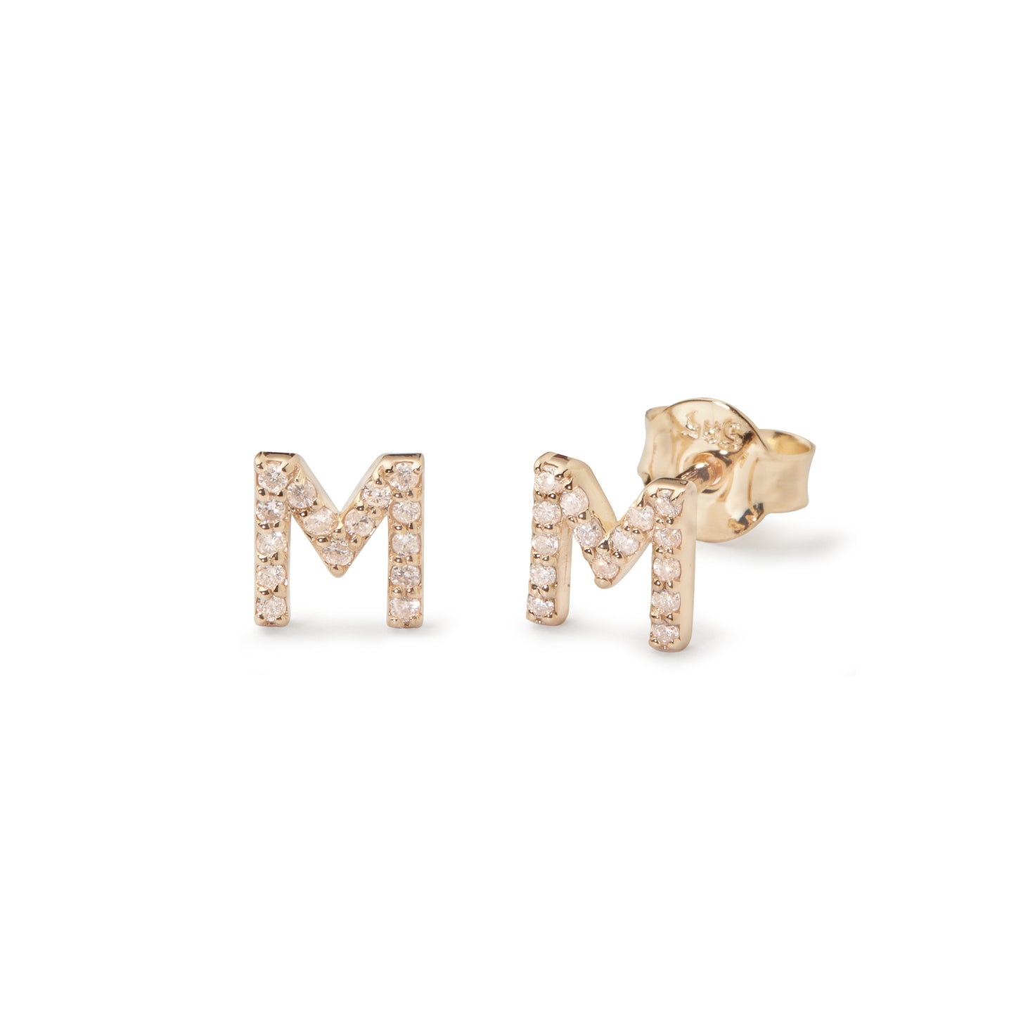 Diamond Letter Studs