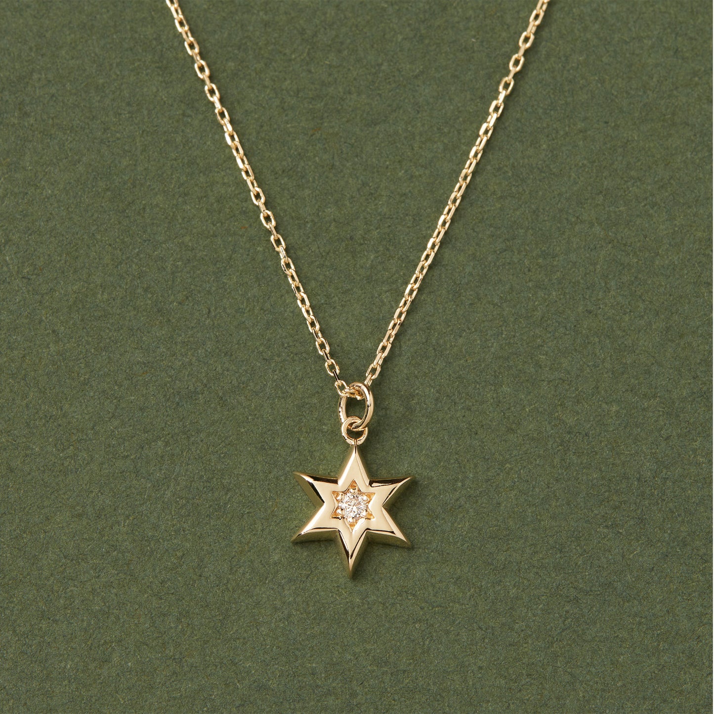 Diamond David Star Necklace