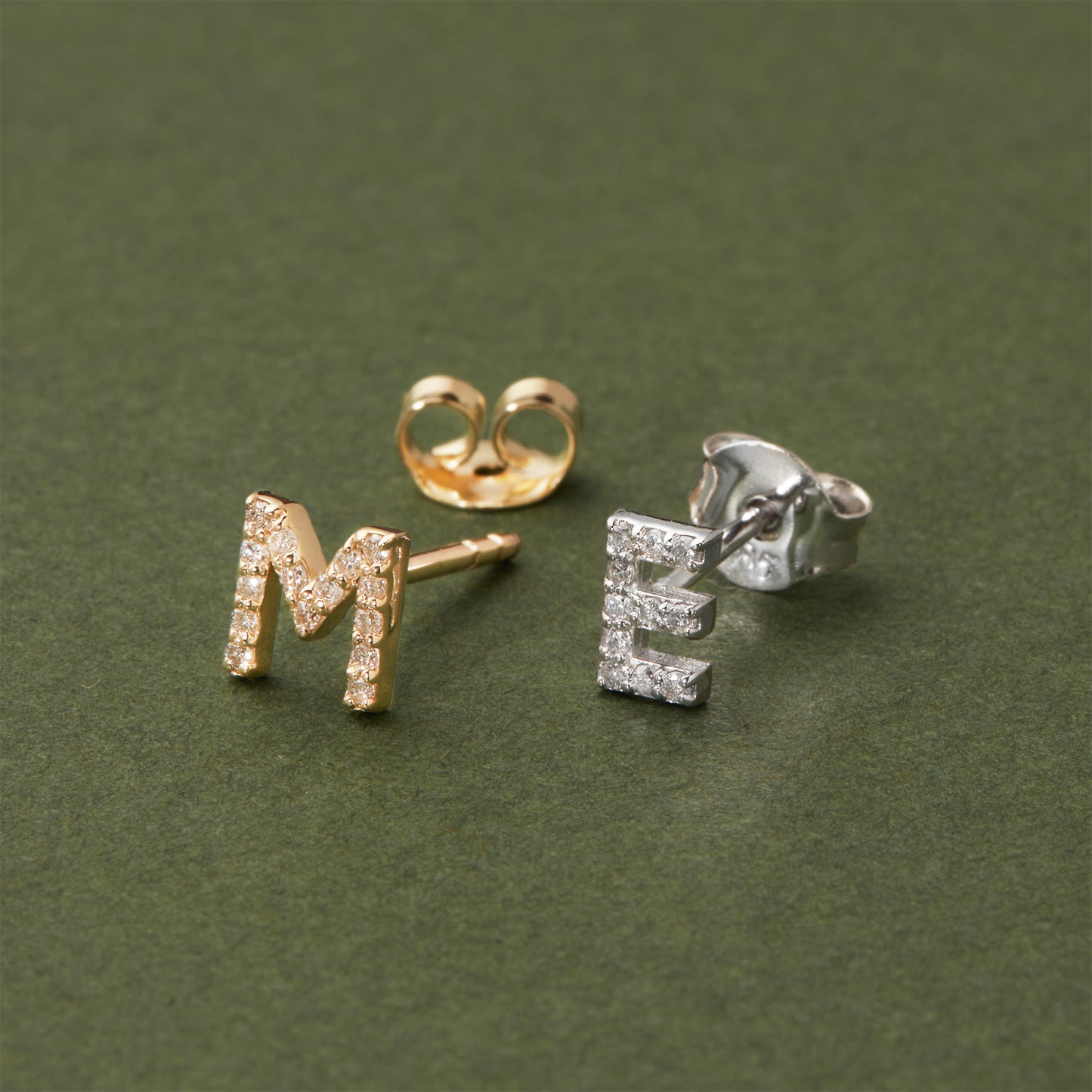 Diamond Letter Studs