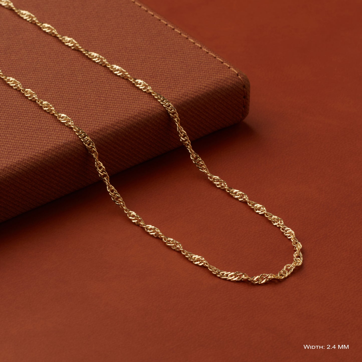 14k solid gold chain, 14k gold chain, solid gold chain, solid gold necklace, minimalist chain, 14k gold necklace, gold rope chain, gold singapore chain, 14k singapore chain, twisted gold chain, everyday necklace, layered necklace, gold necklace women, 