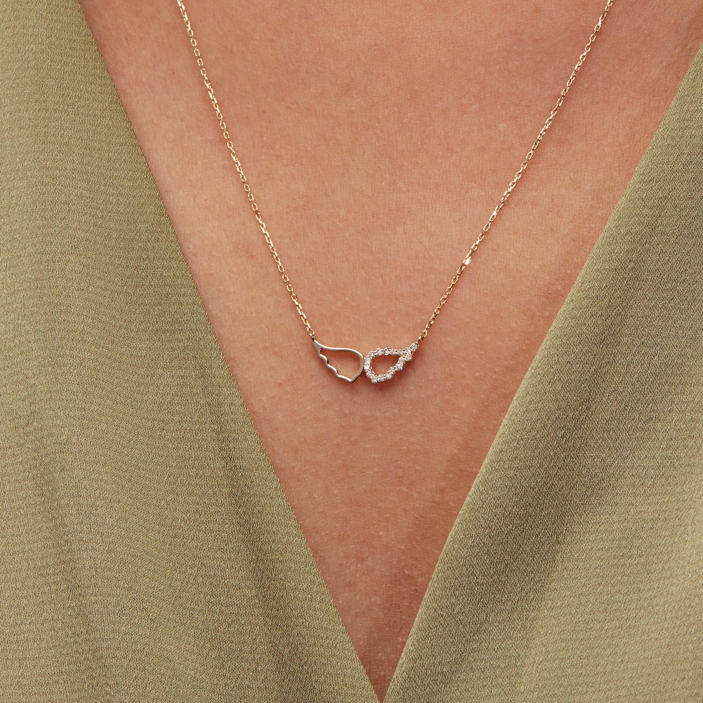 Diamond Angel Wing Necklace