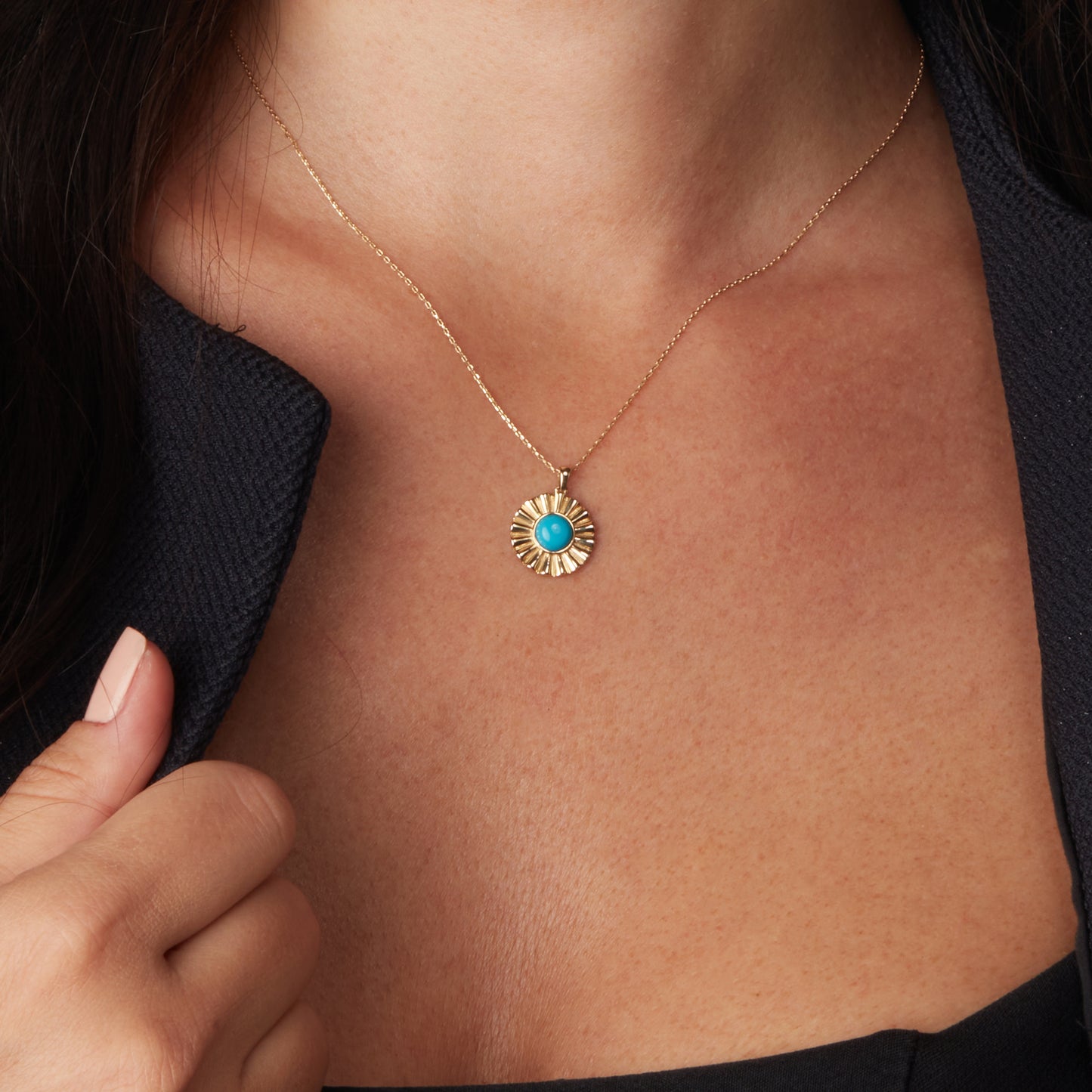 Turquoise Sun Necklace