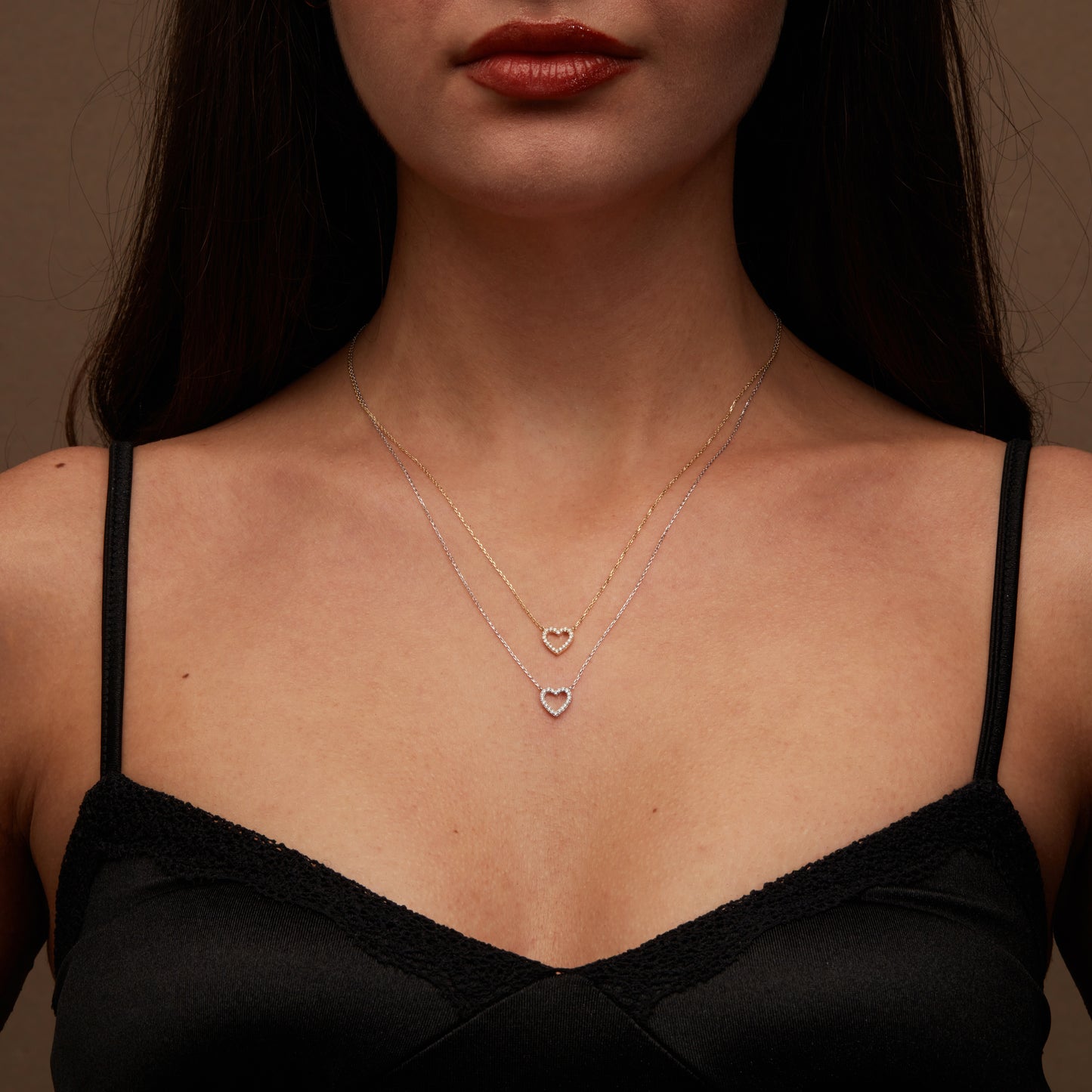 Diamond Open Heart Necklace